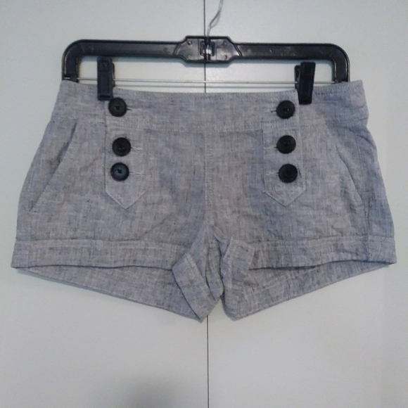 Express Pants - Express Linen Sailor Gray Shorts Size 0